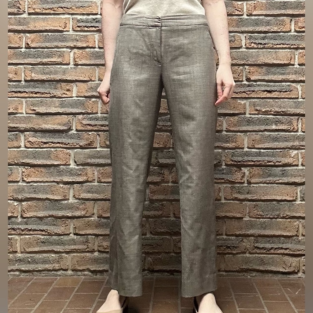 MaxMara - Taupe Wool Silk Trousers - Size 4 - EUC